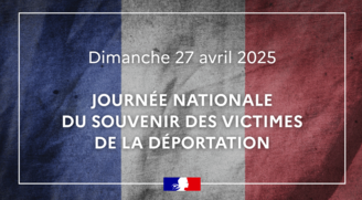 Photo drapeau journée nationale du souvenir des victimes et des héros de la déportation
