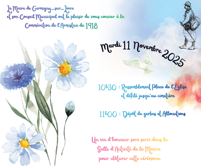 Affiche invitation cérémonie du 11 novembre 2025