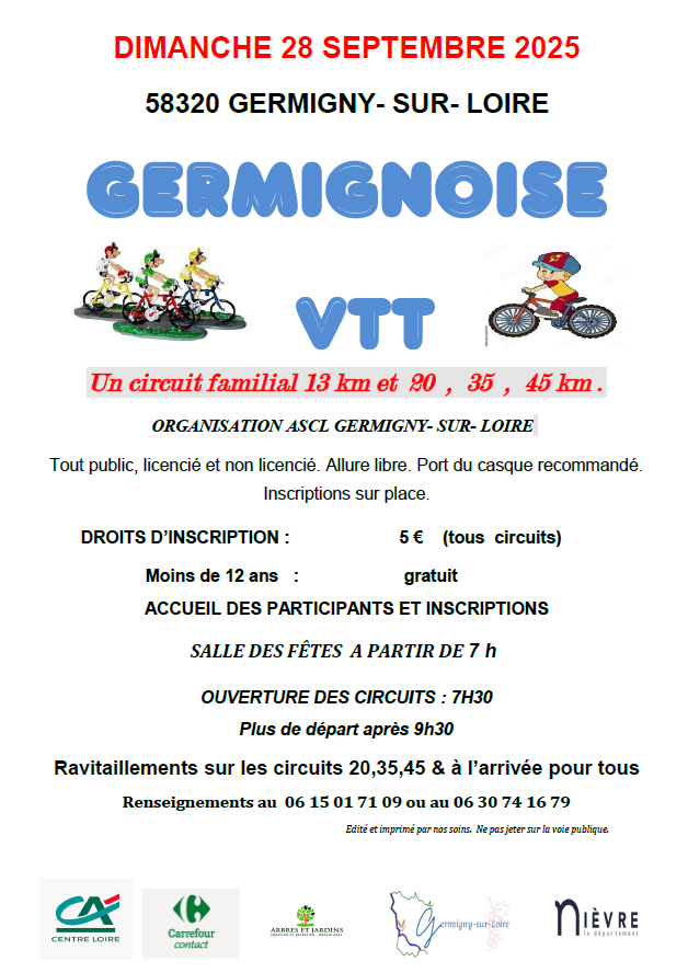 Affiche Germignoise VTT 2025